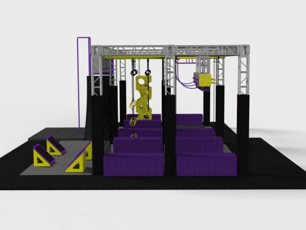 Customized Indoor Kids Ninja Warrior Gym with Floor Mats