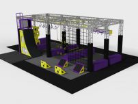 Customized Indoor Kids Ninja Warrior Gym with Floor Mats