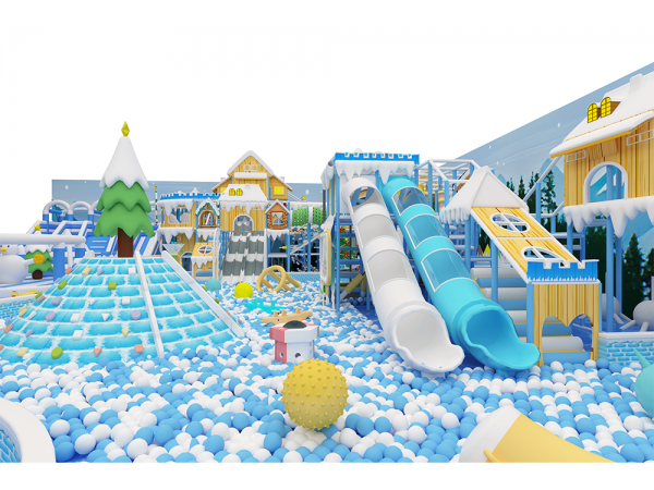 Commercial Indoor Play Park Soft Play Equipment Ocean Ball Pool Medium Fiberglass Slid Area With Games