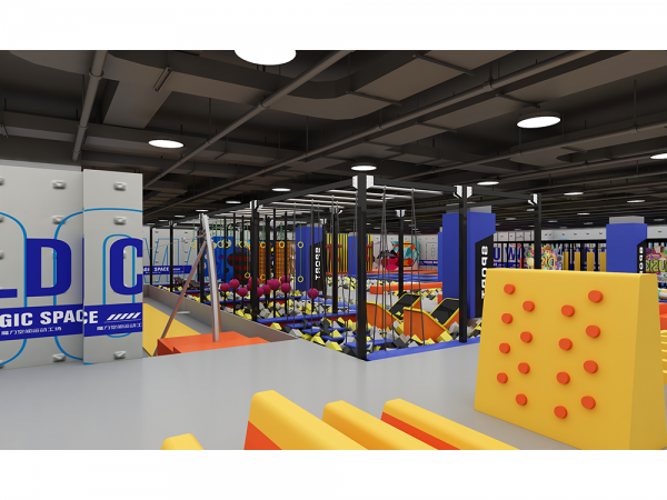 Adult Kids Children Entertainment Jumping Fitness Challenge Obstacle Park Indoor Commercial Trampoline Park Manufacturer